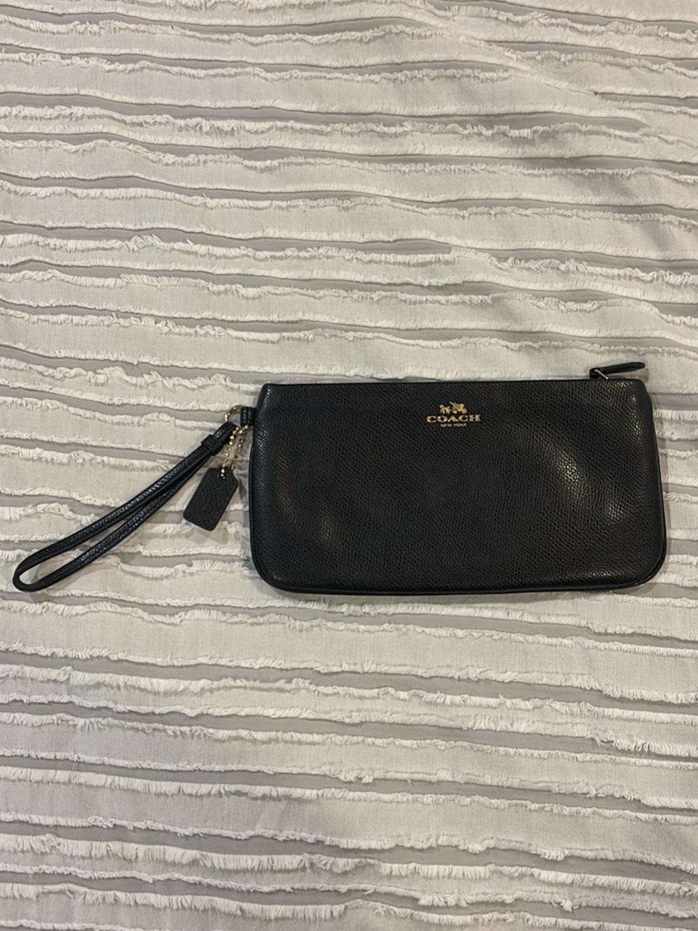 Coach Black Leather wristlet